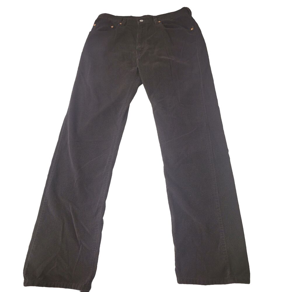 Levi’s 505 Vintage Corduroy Pants Black 33x33 Regular Fit Straight